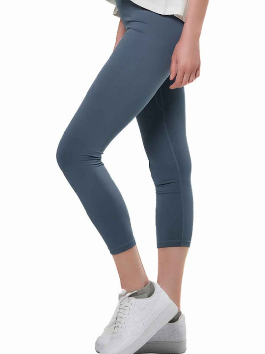 Schulung Frauen Gekürzt Leggings Blue Grey