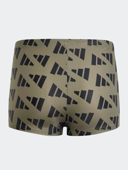 adidas Logo Graphic Swim Boxers Kids Swimwear Swim Shorts Khaki adidas Logo Graphic Swim Boxers Kids Swimwear Swim Shorts Khaki