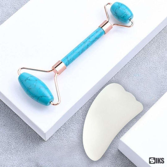 Rolă Facială și Instrument Gua Sha 2 Bucăți