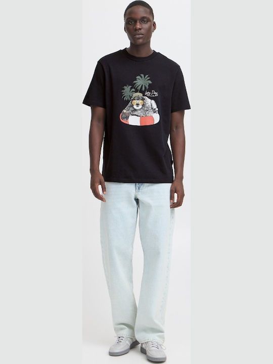 Blend Men's T-shirt Print Regular Fit Bhjerron Tee 20718280-204955 Black Sloth Black