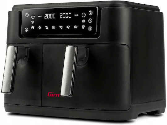 Girmi Air Fryer with Double Detachable Bucket 9lt Black FG26