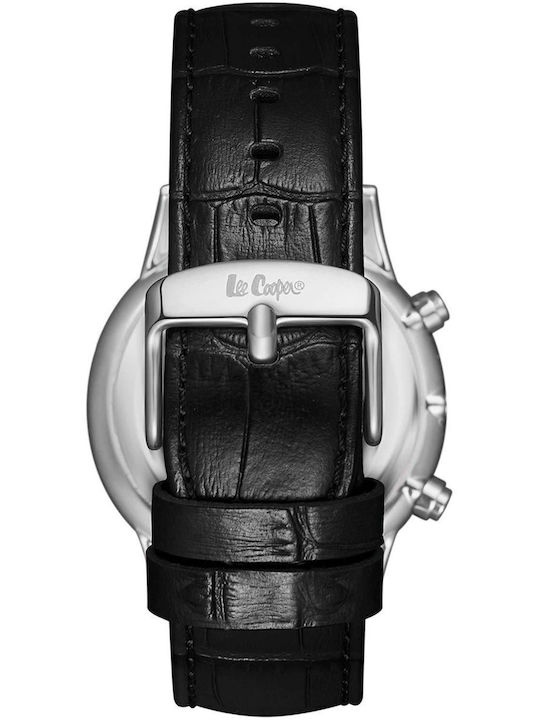 Lee Cooper Men's Watch Chronograph Battery with Black Leather Strap