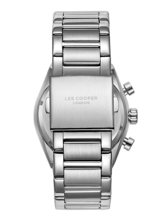 Lee Cooper Men's Watch Chronograph Battery with Silver Metal Bracelet
