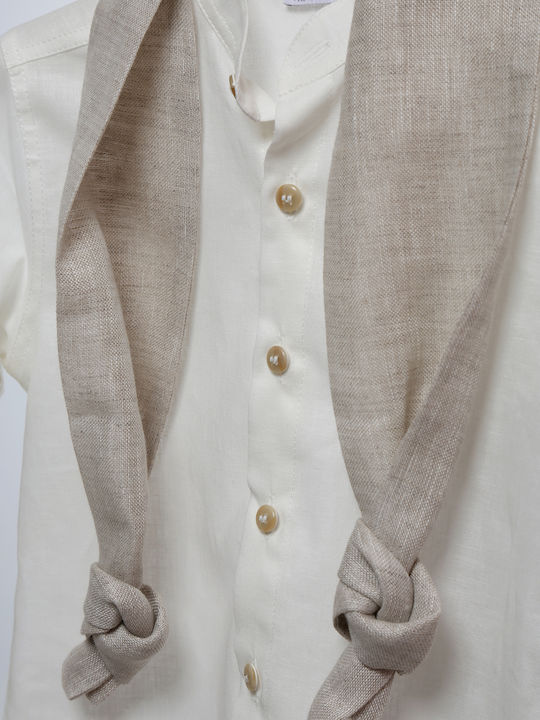 Baptism Suit for Boy Ecru-Spaghetti A4780-es Mi Chiamo Mc-25-a4780-es