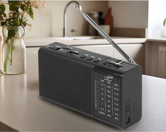 LTC Audio LXLTC2030 Φορητό Ραδιόφωνο Επαναφορτιζόμενο με USB Μαύρο