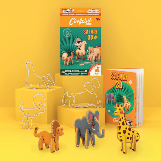 3D Safari-Ausstechformen-Set Chefclub Kids