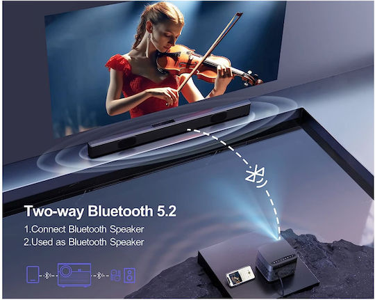 Wimius P64 Mini Projector DLP Full HD Λάμπας LED με Wi-Fi και Ενσωματωμένα Ηχεία