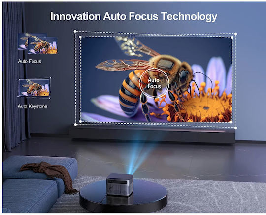 Wimius P64 Mini Projector DLP Full HD Λάμπας LED με Wi-Fi και Ενσωματωμένα Ηχεία