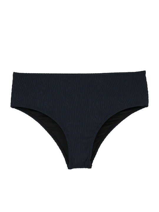 Women's Strapless Push-up Underwire Bikini Wood Texture Black