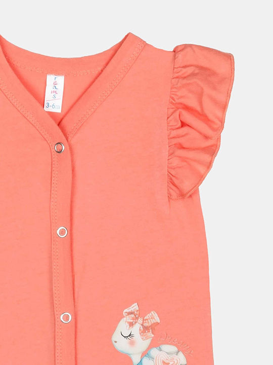 Dreams by Joyce Baby Bodysuit Short-Sleeved Coral