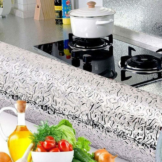 Autocolant anti-mucegai pentru bucătărie Siks, antibacterian, ușor de curățat, design durabil din aluminiu, PVC, 40 x 200 cm