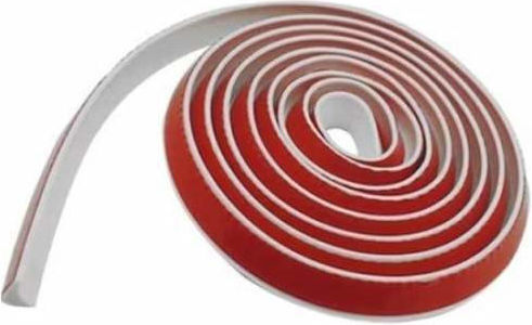 Bandă de etanșare autoadezivă groasă Siks Blat de bucătărie Cabină de duș Prag Cadă Fabricată din cauciuc siliconic premium Barieră de apă Înălțime 3 cm Lungime 200 cm Albă