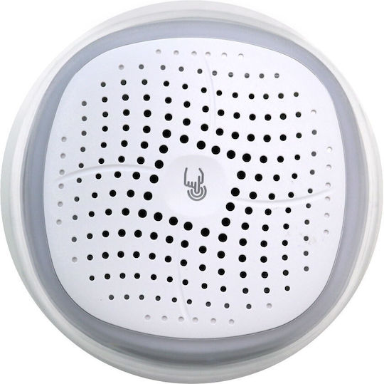 Touch Control Night Light Επιτραπέζιο Ψηφιακό Ρολόι με Ξυπνητήρι Λευκό