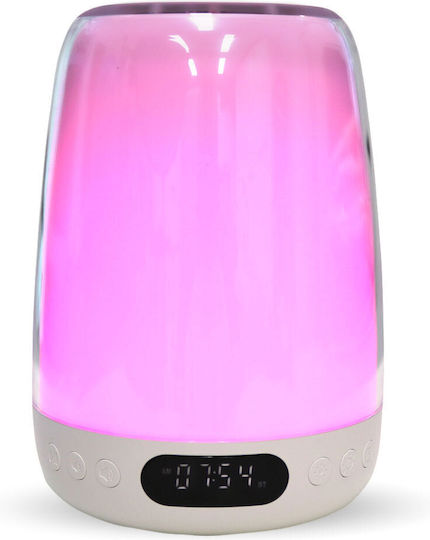 Touch Control Night Light Επιτραπέζιο Ψηφιακό Ρολόι με Ξυπνητήρι Λευκό
