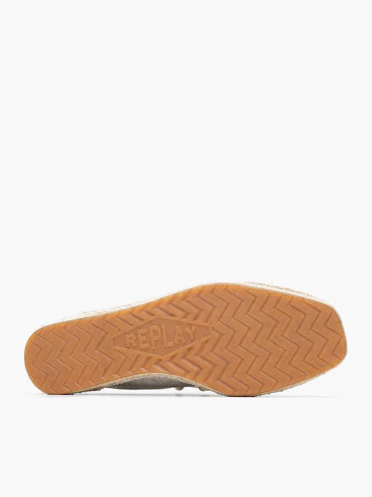 Fabric Men's Espadrilles in Beige Color