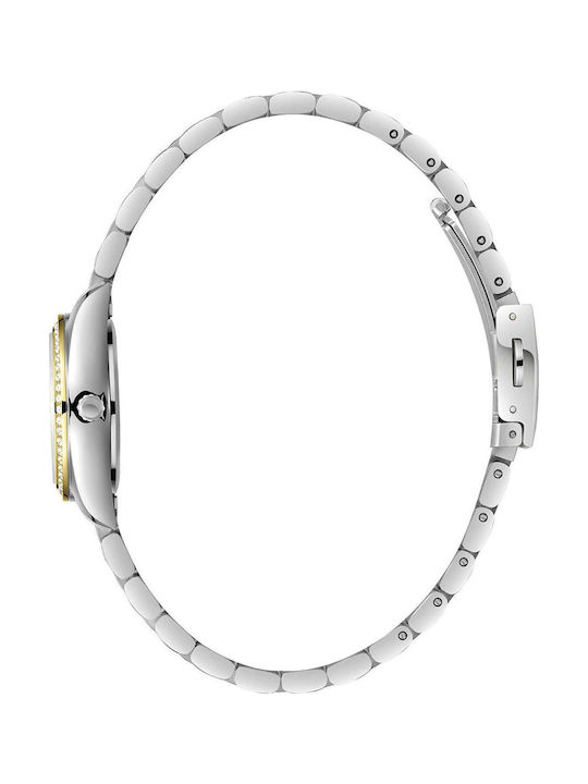 Lee Cooper Crystals Women's Watch with Silver Metal Bracelet