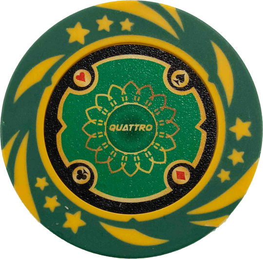 Set of 500 Poker Chips Quattro 14g Luxury Wooden Box