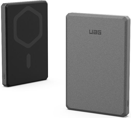 UAG SRGE Slim MagSafe Power Bank 5000mAh 10W с USB-C порт Черен