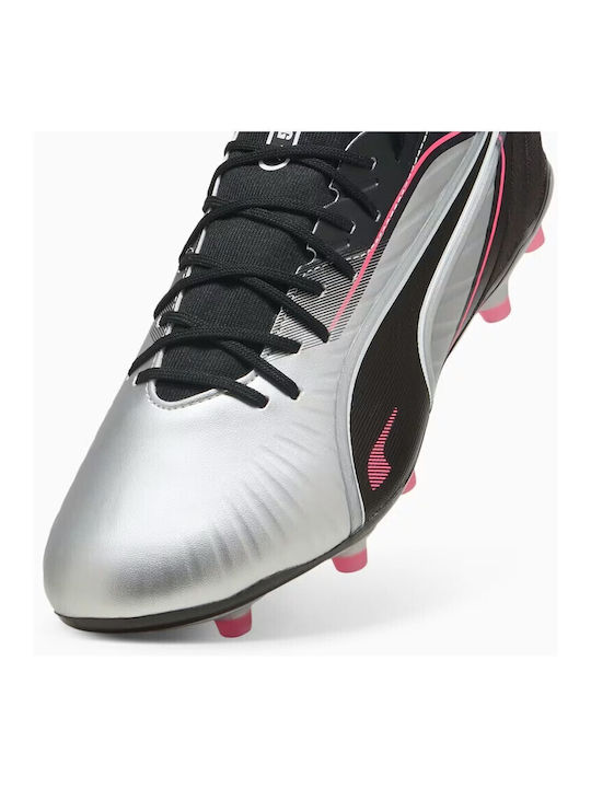 PUMA Match Футболни Обувки с Бутони Сребристи