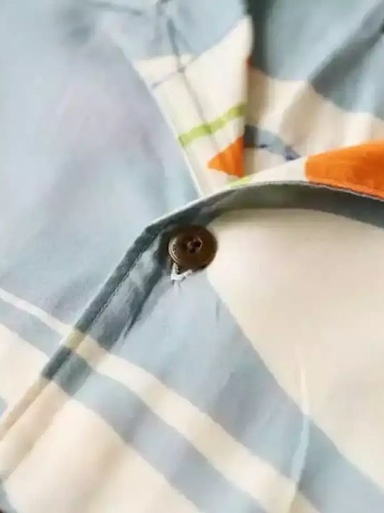 D2 Stud Merchant Hawaiian Κοντομάνικο Πουκάμισο Off White