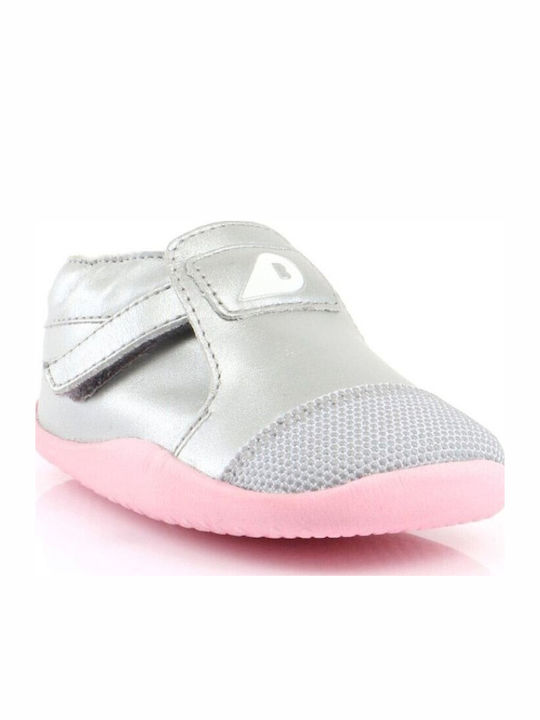 Bobux Βρεφικά Sneakers Αγκαλιάς Ασημί Step Up Xplorer