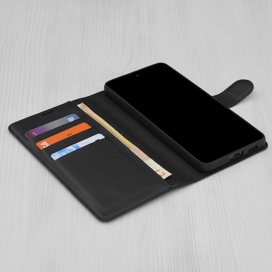 Techsuit Folio Wallet Piele / Silicon Negru (Nothing Phone (3a))