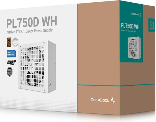 Deepcool PL750D rev. 2.0 750W Λευκό Τροφοδοτικό Υπολογιστή Full Wired 80 Plus Bronze