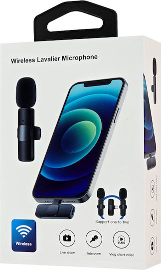 Apexel APL-MIC003 Ασύρματο Μικρόφωνο Πέτου, Clip On Δημοσιογραφικό