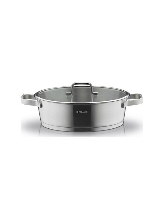 Pyramis Steel Line Saute With Lid made of Stainless Steel 30cm