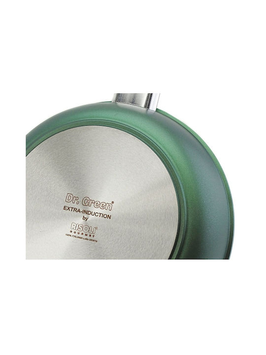 Risoli Dr.Green Pan With Lid made of Cast Aluminum with Non-Stick Coating 28cm