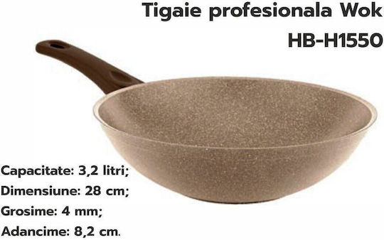 Hausberg 28cm Wok Aluminiu cu Strat de Piatră