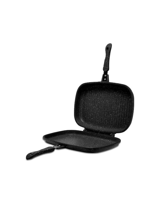 Hausberg Double Grill made of Aluminum with Stone Coating 36cm