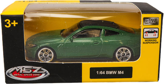 Bmw M4 Msz 1:64 Green Toy Car
