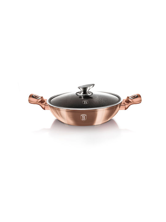 Berlinger Haus Metallic Line Wok from Aluminum with Lid with Ceramic Interior Coating 30cm