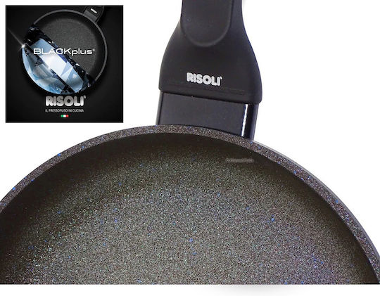 Risoli Blackplus Τηγάνι από Χυτό Αλουμίνιο με Επίστρωση από Πέτρα 24cm
