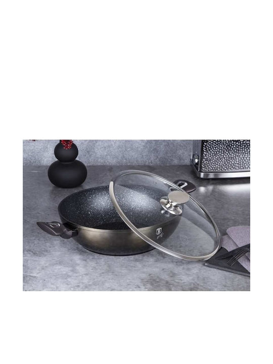 Berlinger Haus Metallic Line Saute Pan from Aluminum with Lid with Stone Coating 30cm