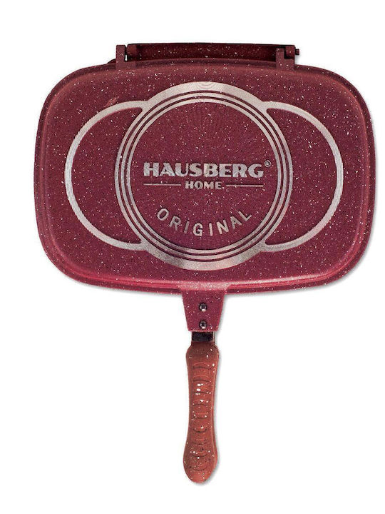 Hausberg Double Grill made of Aluminum with Stone Coating 36cm