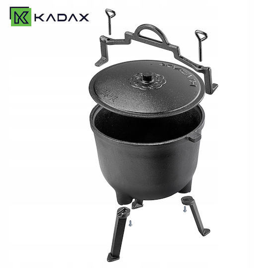 Kadax Cast Iron Hunter's Pot 10l Fire Pit Grill Roasting