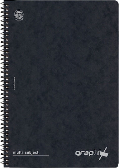Typotrust Spiral Notebooks Ruled A4 4 Subjects Graphix 6pcs (Μiscellaneous colours)