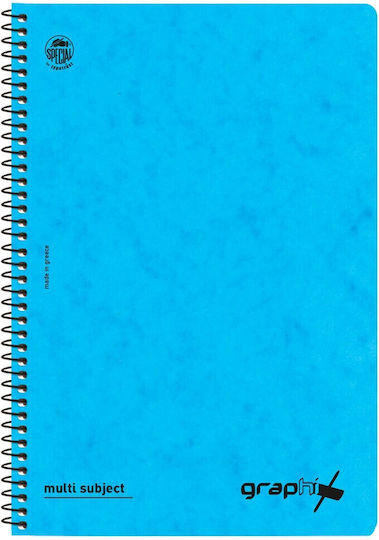 Typotrust Spiral Notebooks Ruled A4 4 Subjects Graphix 6pcs (Μiscellaneous colours)