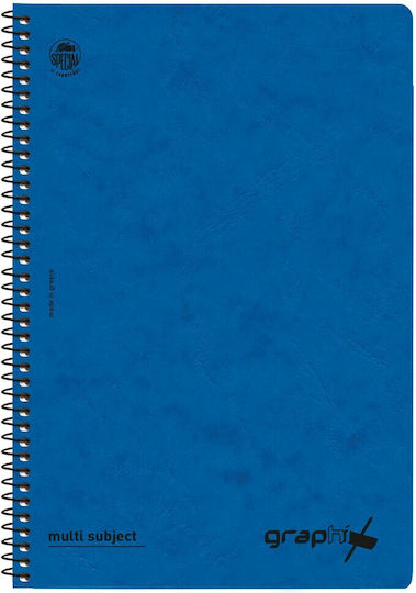 Typotrust Spiral Notebooks Ruled A4 4 Subjects Graphix 6pcs (Μiscellaneous colours)