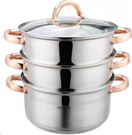 Klausberg Βαθιά Ανοξείδωτη Κατσαρόλα Ατμού 4lt / 24cm