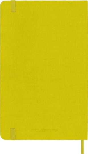 Moleskine Notebook Large 13x21 Silk Notebook 240 Sheets Ruled with Elastic Yellow