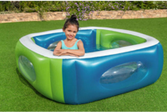 Bestway Children's Square Swimming Pool 565L Inflatable 168x168x56cm Green