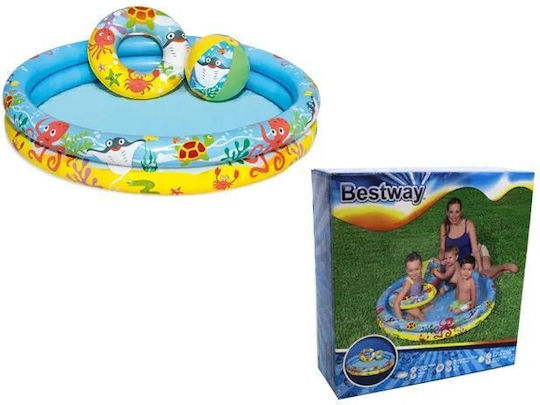 Bestway Piscină Rotundă Pentru Copii Din PVC Gonflabilă 114 Lt 122x20 Cm Albastră