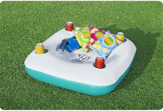 Bestway Square PVC Swimming Pool 737lt Inflatable 218x218x48cm Turquoise