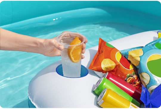 Bestway Square PVC Swimming Pool 737lt Inflatable 218x218x48cm Turquoise