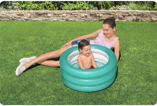 Bestway Kinder Rundes Schwimmbecken PVC 43l Aufblasbar 70x30cm Türkis