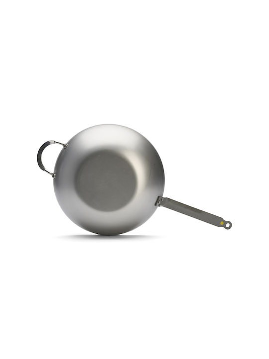 De Buyer Mineral B Wok made of Carbon Steel with Stone Coating 32cm