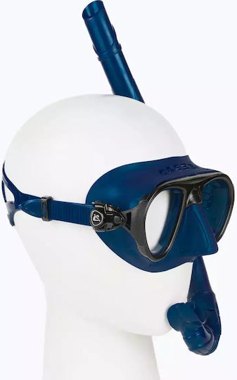 CressiSub Diving Mask with Snorkel Calibro & Corsica Blue